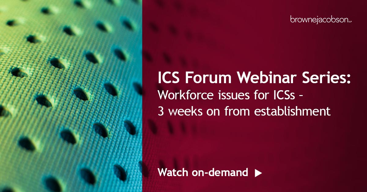 ICS Forum webinar series: Workforce issues for ICSs