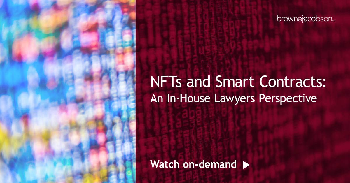 NFTs and Smart Contracts - an in-house lawyers perspective