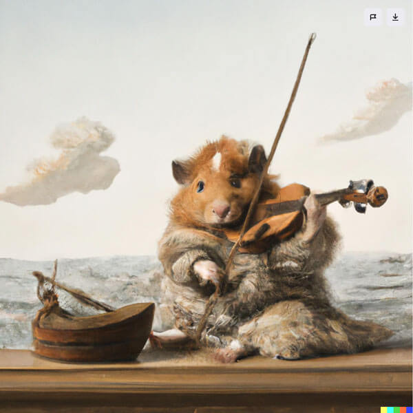 AI - Hamster playing violin