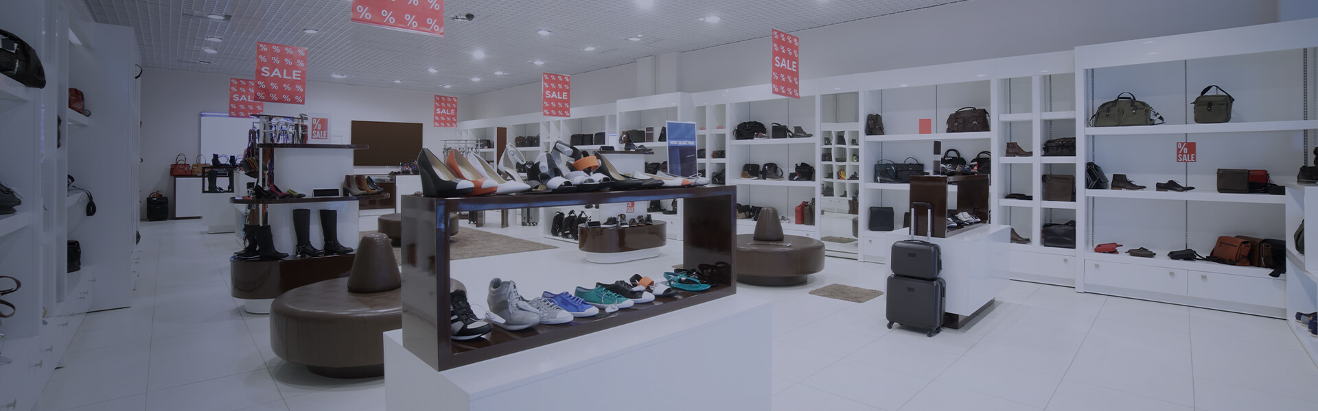 Image of the interior of a shoe retailer