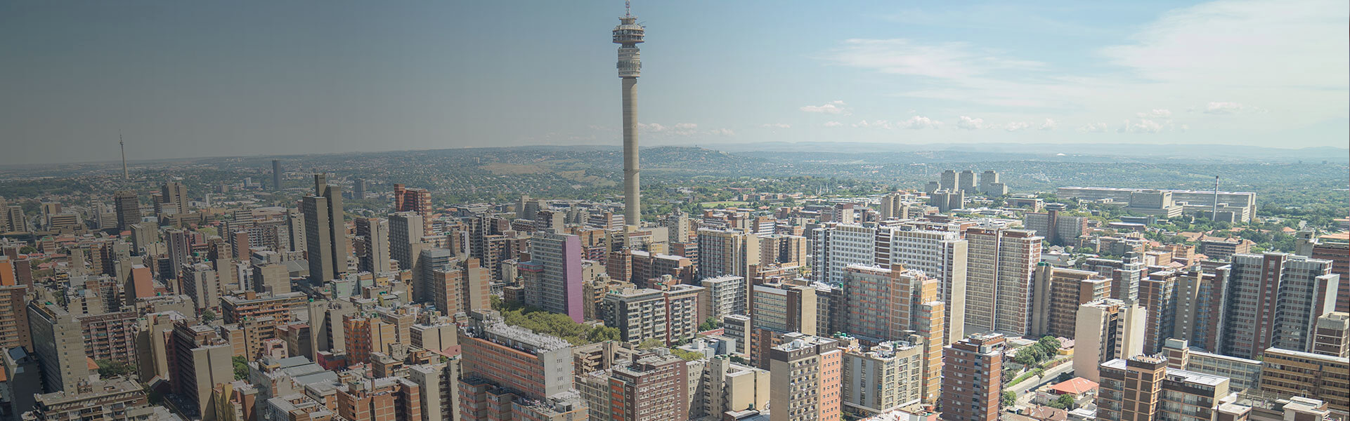 Image of the Hillbrow Tower and Johannesburg skyline