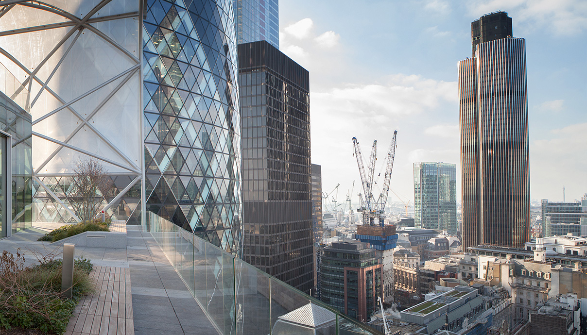 View from London office balcony