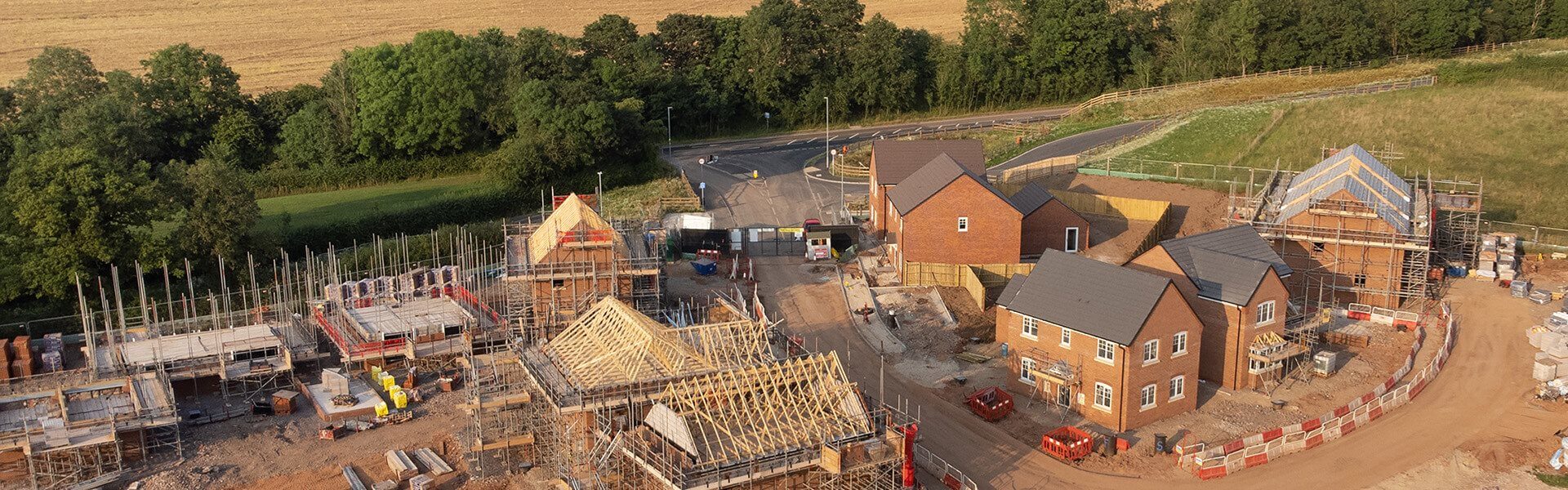 Construction site of new housing estate
