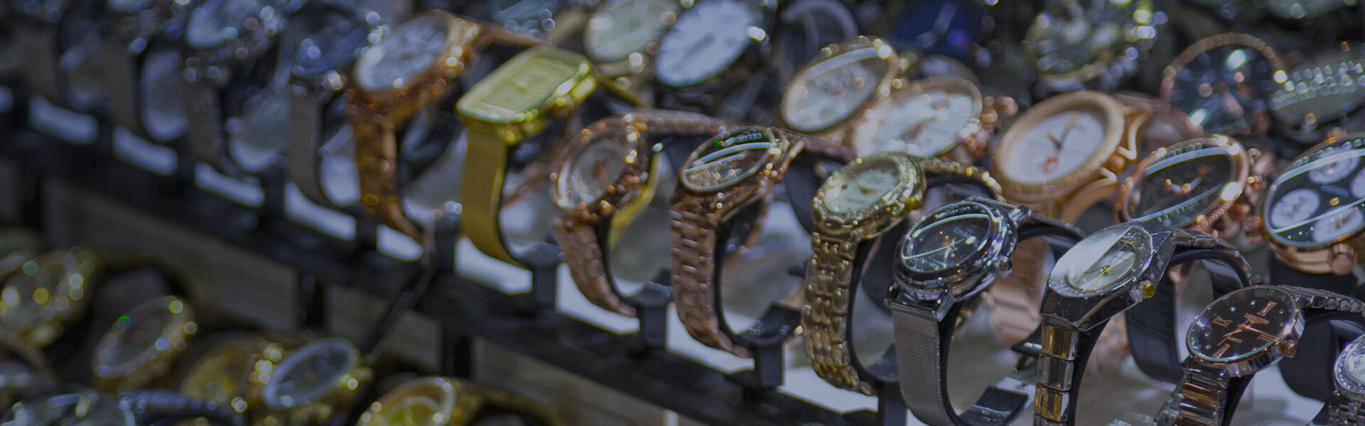 Image of watches displayed in a shop window